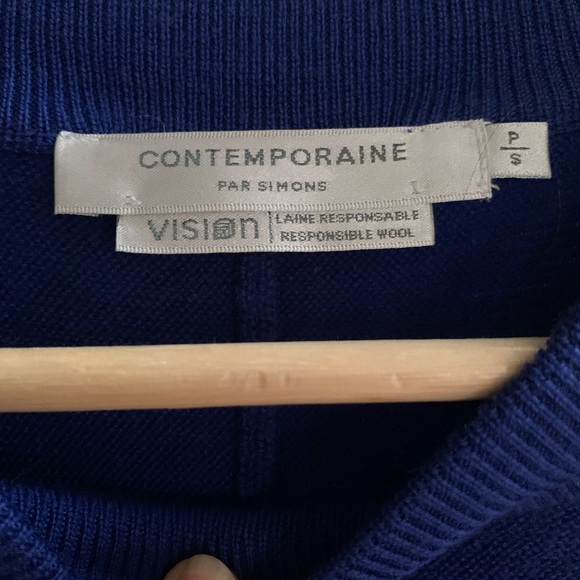 Simons 100% Merino Wool Blue Dress - Picture 4 of 6